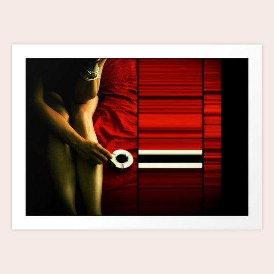 red-girl Art Print