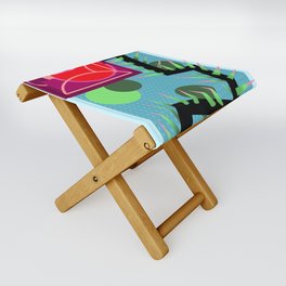 Abstract Rose Folding Stool