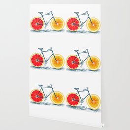 Vintage Orange Old Bike with Retro Cycle Frame Wallpaper