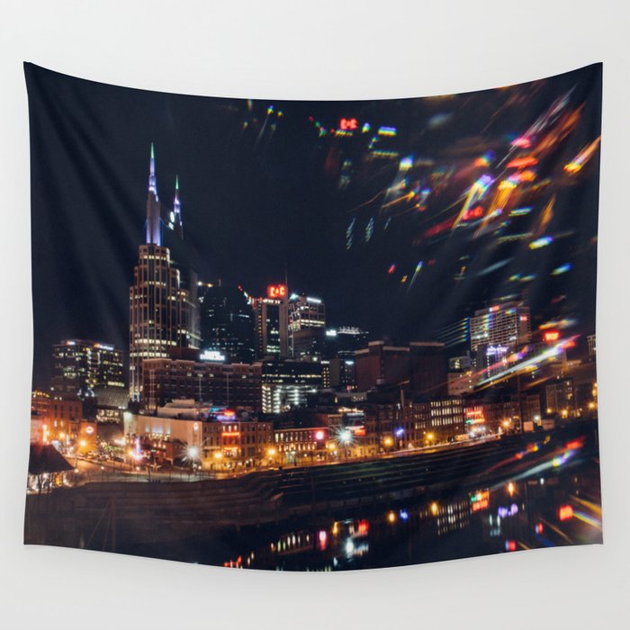 City outlet lights tapestry