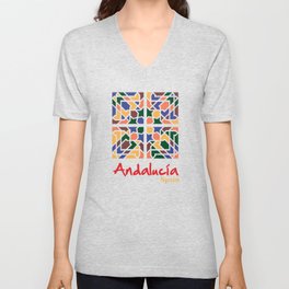 Andalusian Tiles 1 V Neck T Shirt