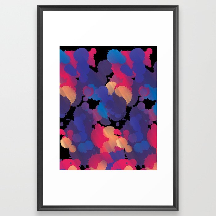 Abstract Spots Framed Art Print