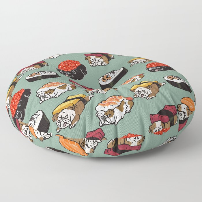 Sushi English Bulldog Floor Pillow