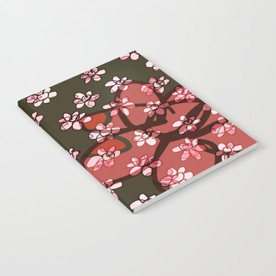 Seamless Pattern / Pink Flowers Notebook