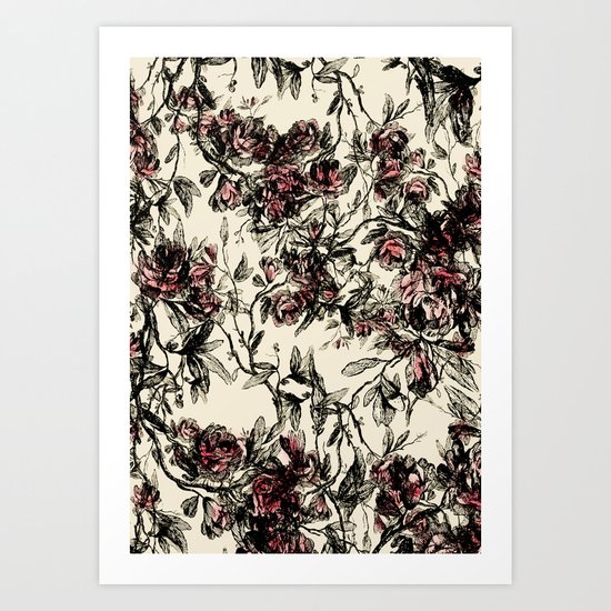 vintage rose Art Print
