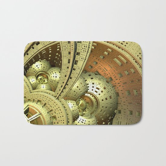 Industrial Steam Punk Cogwheels Bath Mat