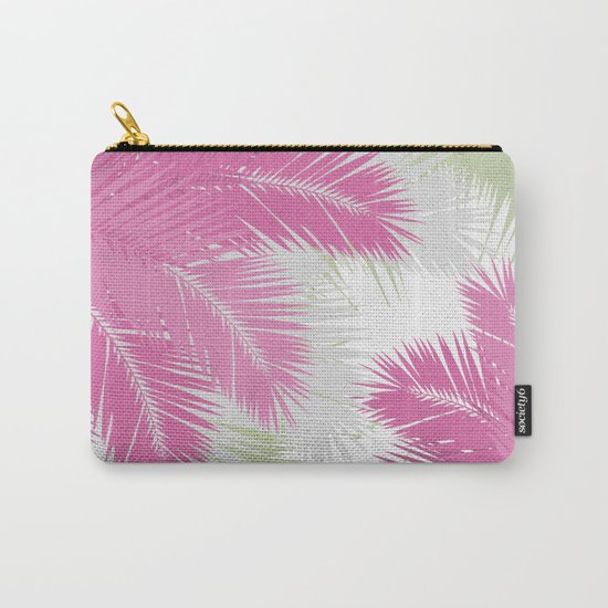 PINK TROPICAL PALM TREES Carry-All Pouch