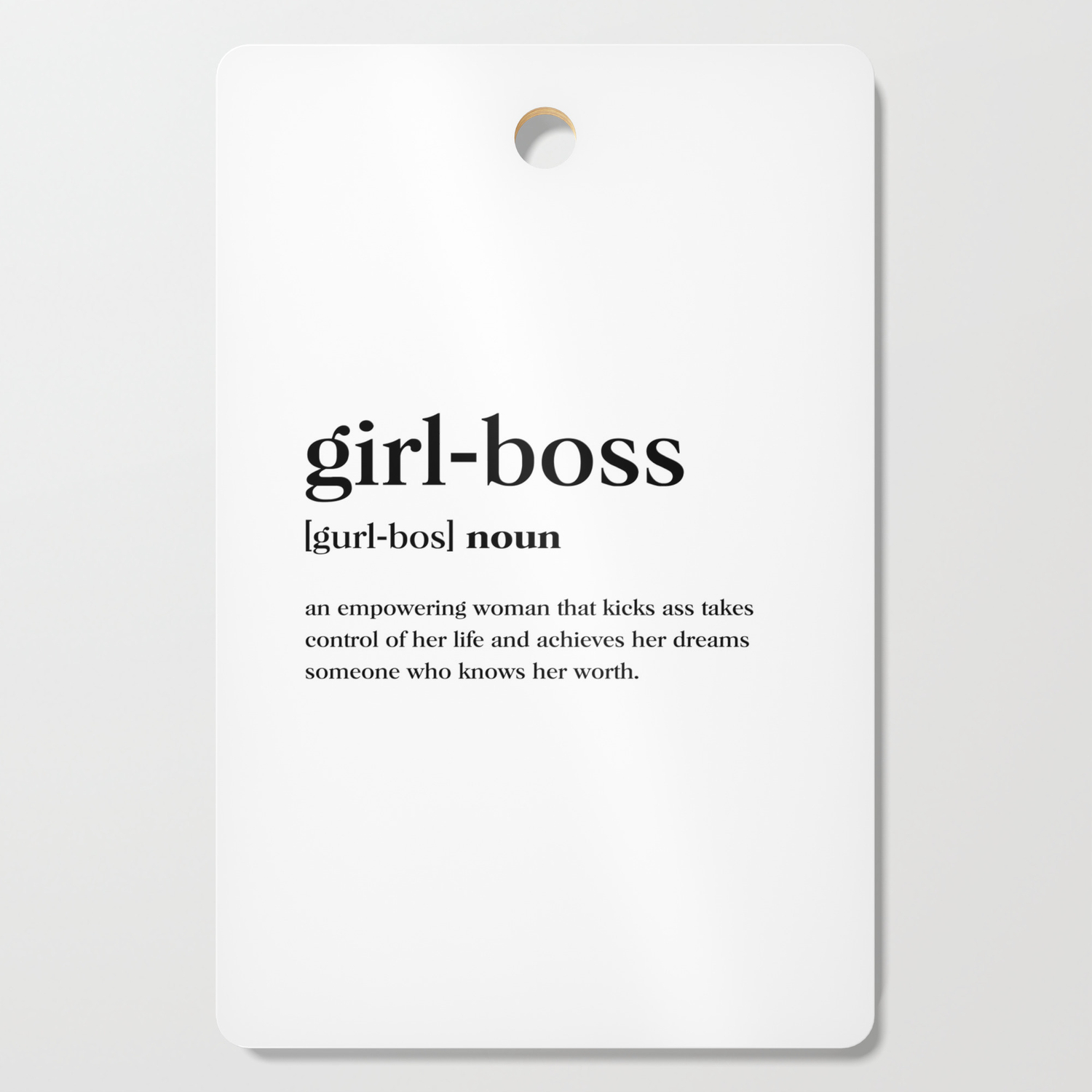 konkurrerende Accord Arving Girl boss Definition Cutting Board by Standard Prints / Posters | Society6