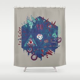 Die of Death Shower Curtain