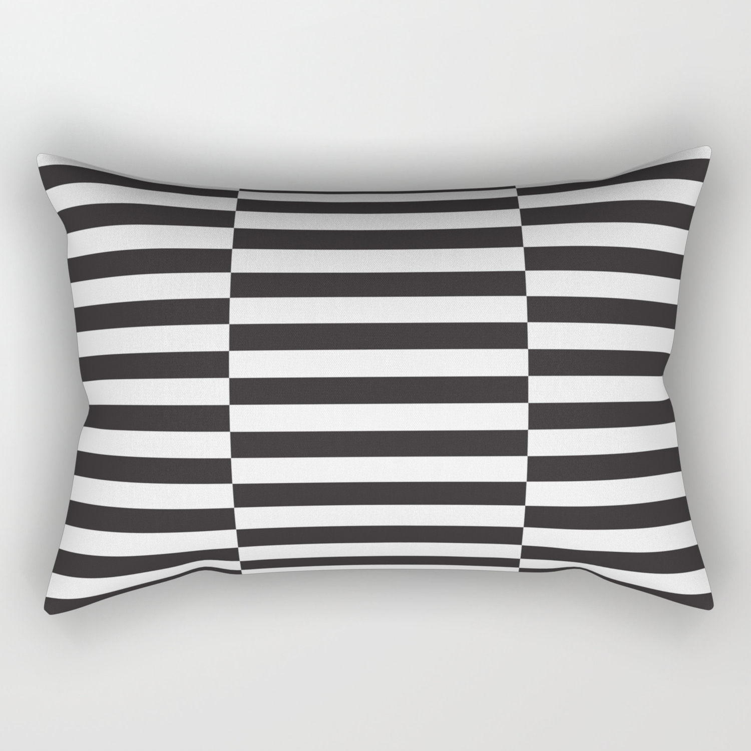 Ikea Stockholm Rug Pattern Black Stripe Black Rectangular Pillow