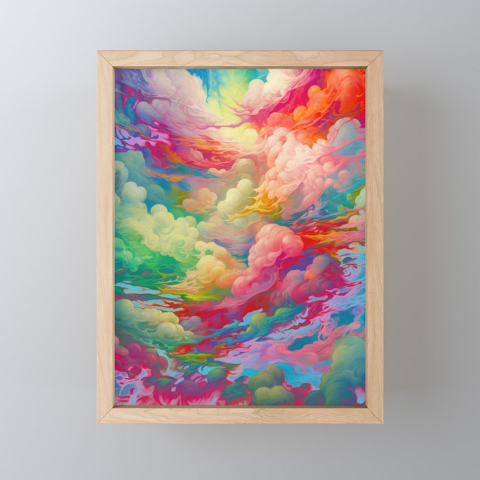 Just a Cloud Framed Mini Art Print