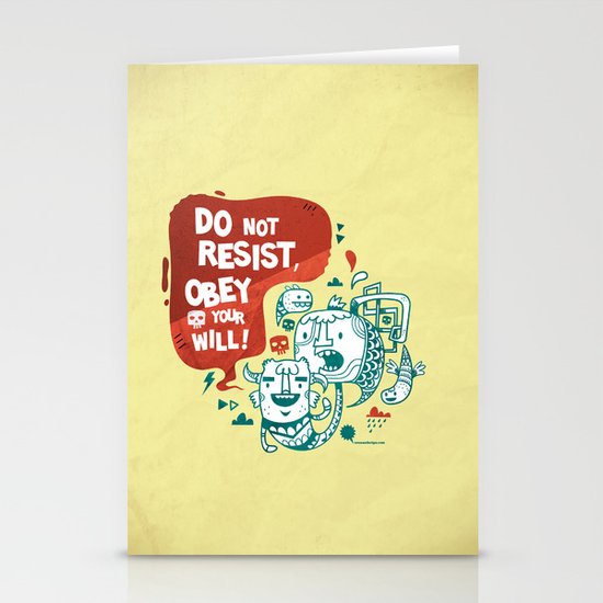 Obey your will Stationery Cards