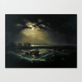 William Turner - Fishermen at Sea Canvas Print