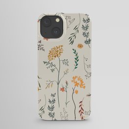 boho aesthetic flowers iPhone Case