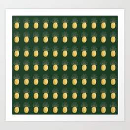 Simple Pineapple (medium/dark-green) Art Print