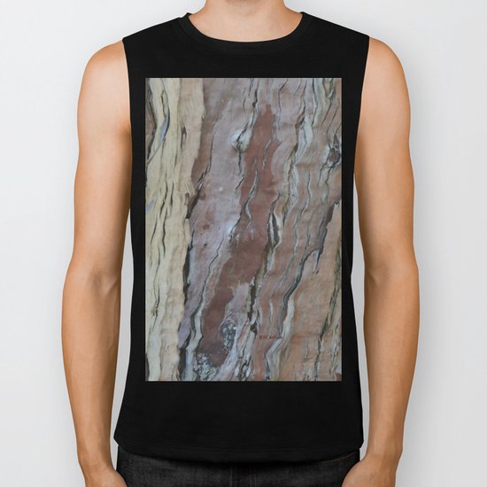 TEXTURES -- Fern-Leaved Ironwood Bark Biker Tank