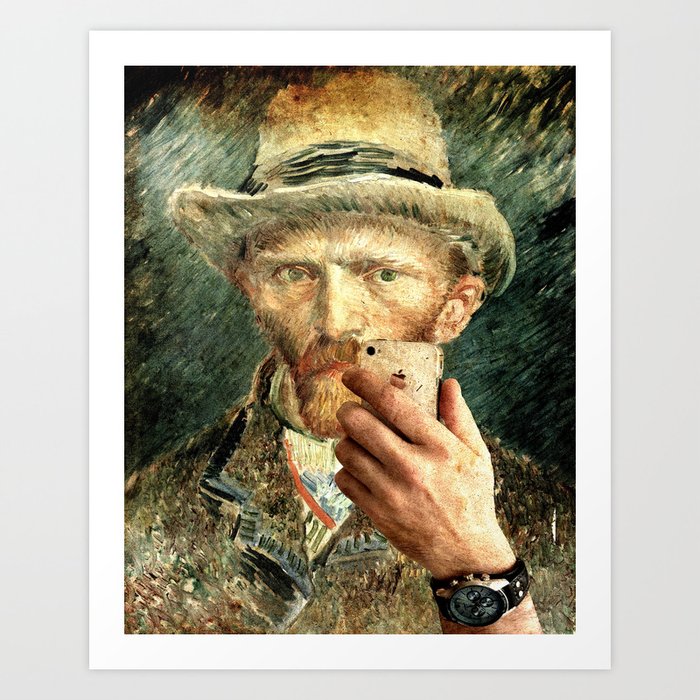 Van Gogh Selfie Portrait Art Print