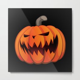Jack O' Lantern Halloween Pumpkin Metal Print | Art, Black, Carved, Illustration, Drawing, Artwork, Pumpkin, Jack O Lantern, Smile, Halloween 