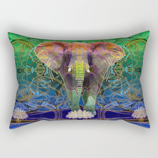 Wandering Elephant Rectangular Pillow