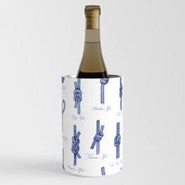 Nautical Knots (White and Navy) Wine Chiller