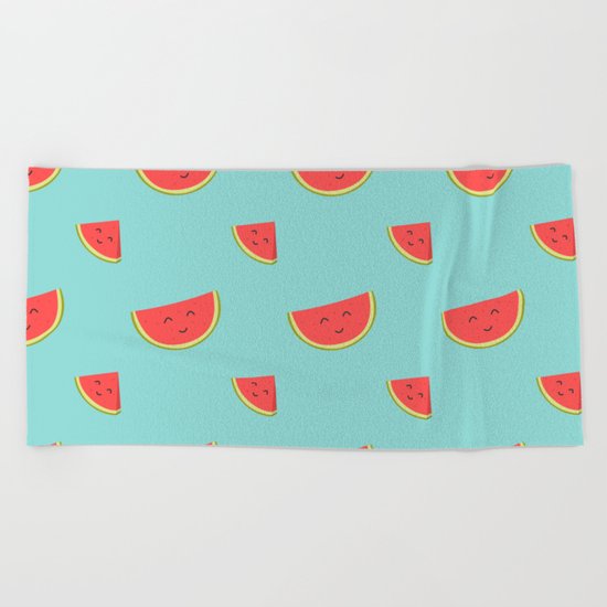 Happy Watermelon Beach Towel