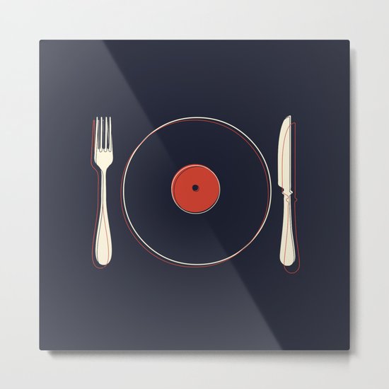 Vinyl Food Metal Print