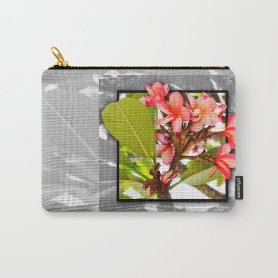Pink Frangipani Carry-All Pouch