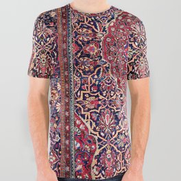 Kashan Central Persian Silk Rug Print All Over Graphic Tee
