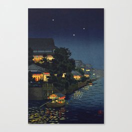 Tsuchiya Koitsu - Yanagibashi - Japanese Vintage Woodblock Painting Canvas Print
