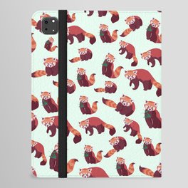 Red Panda Pattern iPad Folio Case