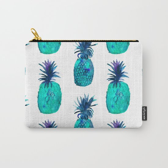 Mint pineapples || watercolor Carry-All Pouch
