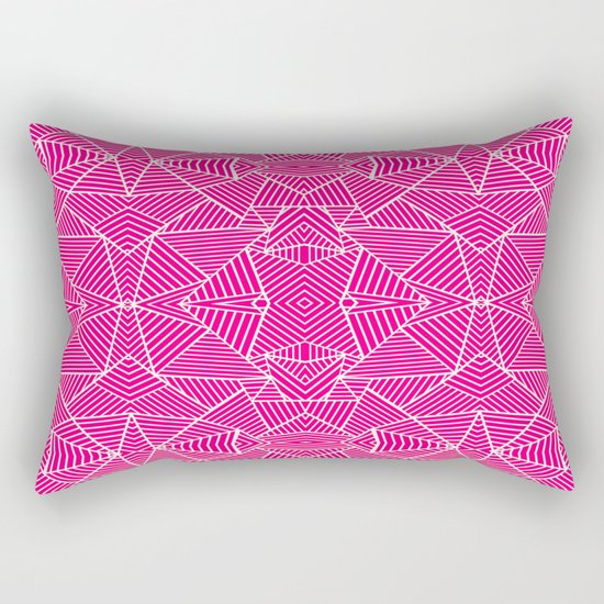 Ab Zoom Mirror Fushia Rectangular Pillow
