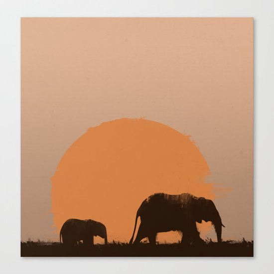 following his footsteps Canvas Print