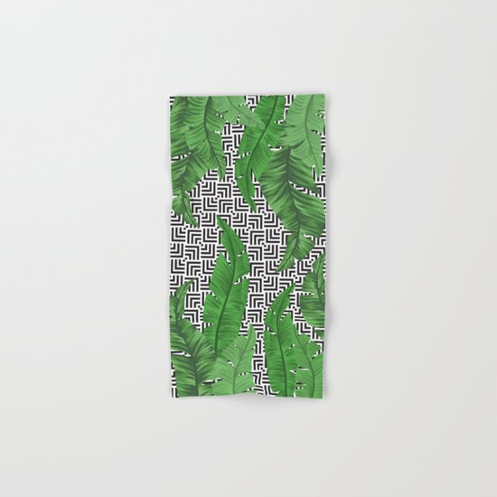 Tropical leaf pattern Hand & Bath Towel