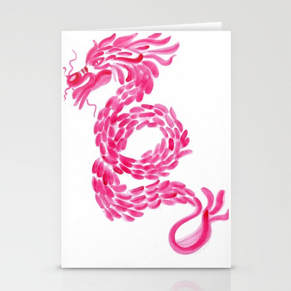 Red Chinese Dragon Stationery Cards