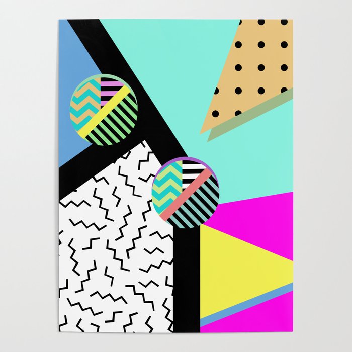 80s Memphis Design Pattern Poster