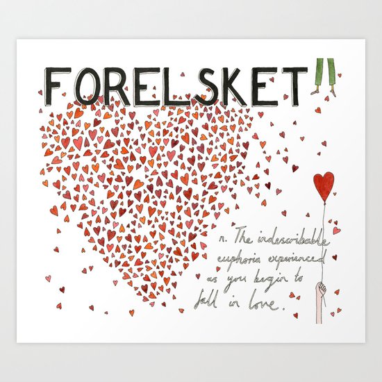 Forelsket Art Print