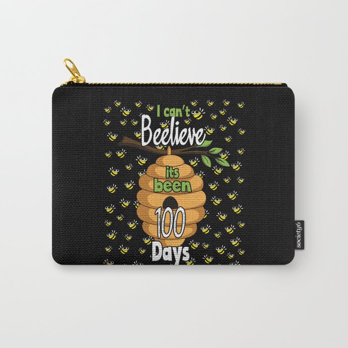 Days Of School 100th Day 100 Believe Bee Carry-All Pouch