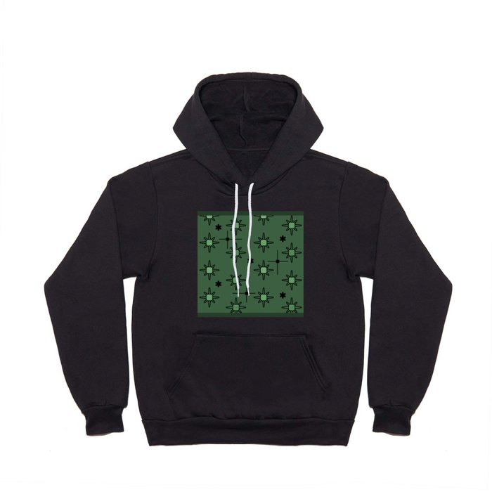 Atomic Sky Starbursts Forest Green Hoody