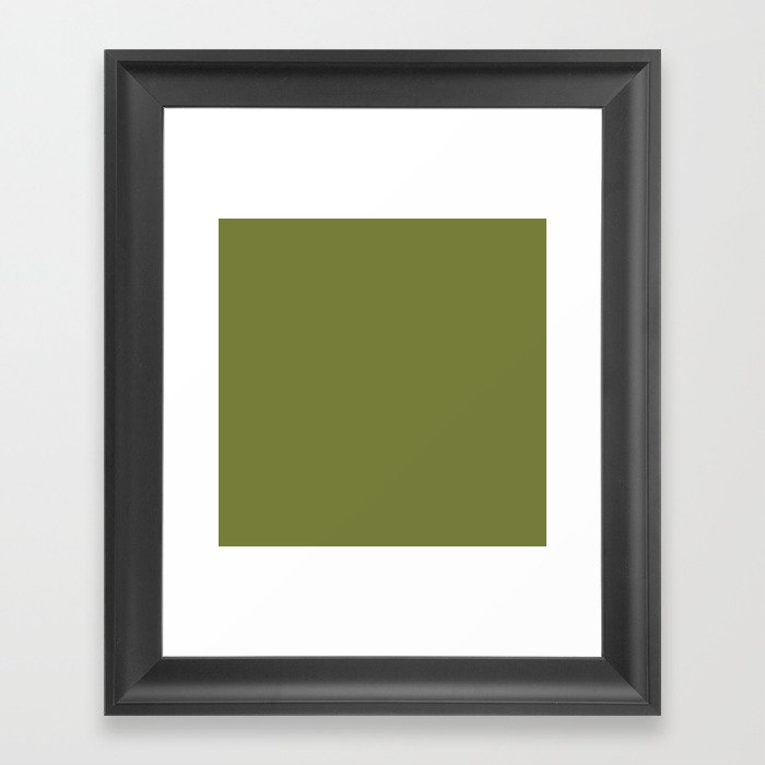 Avocado Green color Framed Art Print