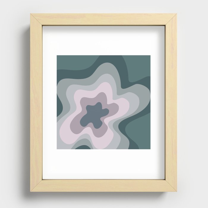 Colorful retro style swirl design 2 Recessed Framed Print