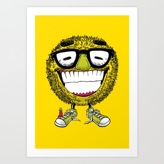 Mr Grin Art Print