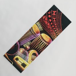 African Musical Instrument Collection Yoga Mat