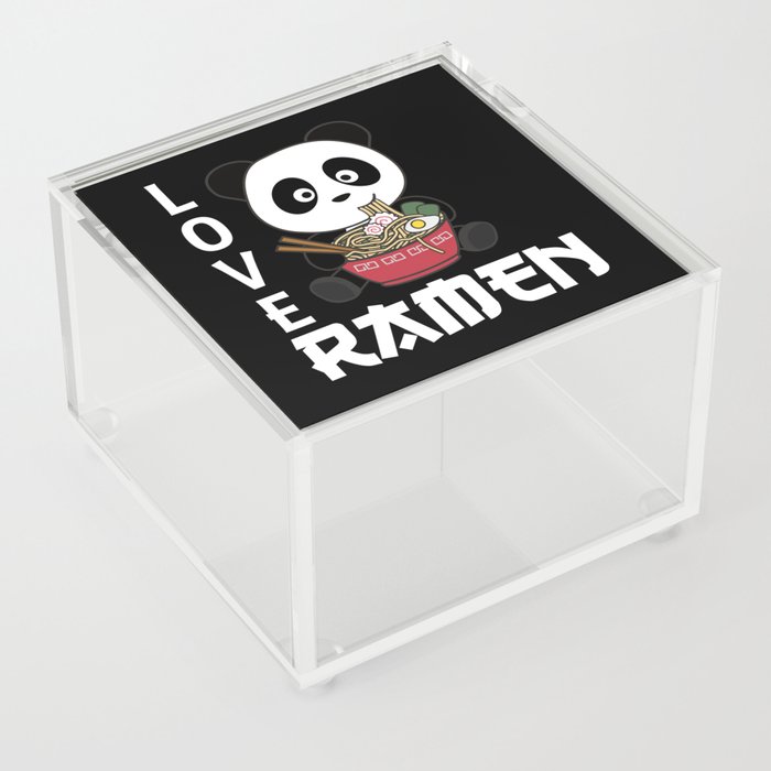 Ramen Japanese Noodles Sweet Panda Eats Ramen Acrylic Box