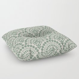 Art Deco Sage Green Boho Floor Pillow