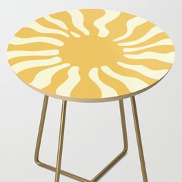 Sun Rays  \\ Vanilla Cream Beige & Lemon Cake Yellow Color Palette Side Table