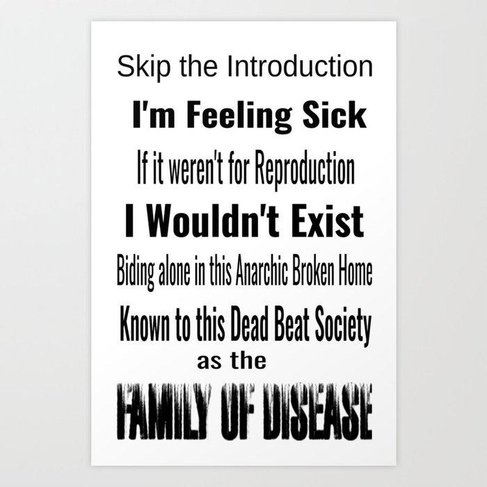 Family of Disease - Introduction Art Print