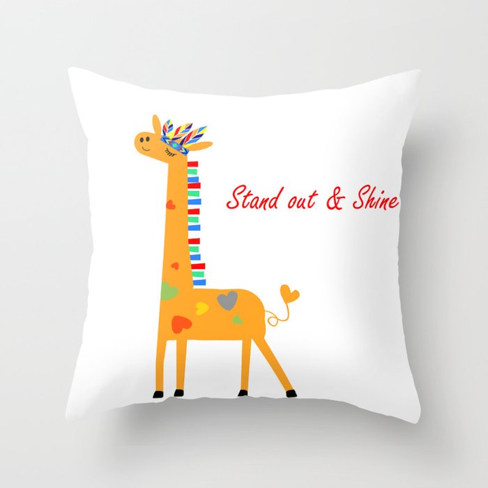 Tribal Giraffe Throw Pillow By Mayl Society6