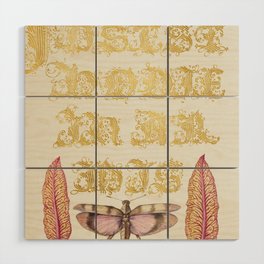Chard Leaves and Red Winged Grasshopper from Mira Calligraphiae Monumenta or The Model Book of Calligraphy Wood Wall Art