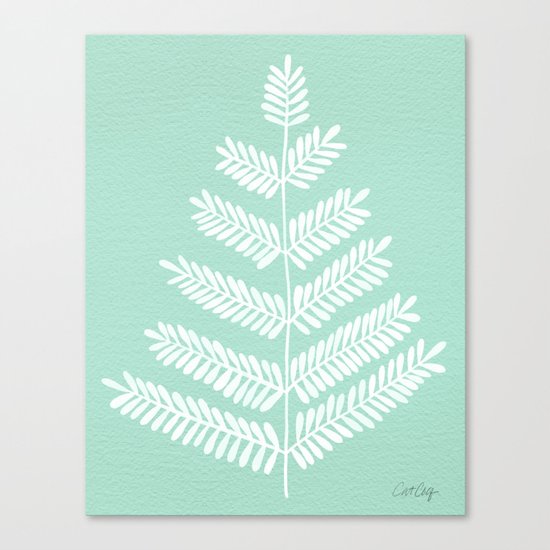 Mint Leaflets Canvas Print